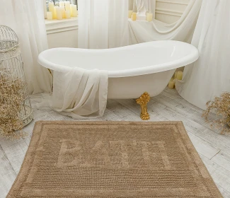  Килимок для ванної кімнати 16304 WOVEN RUG beige