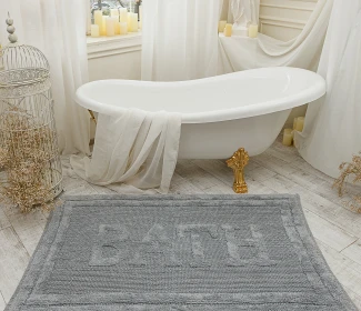  Килимок для ванної кімнати 16304 WOVEN RUG l.grey