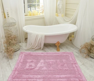  Килимок для ванної кімнати 16304 WOVEN RUG pink
