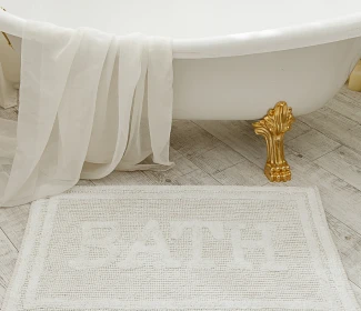  Килимок для ванної кімнати 16304 WOVEN RUG white