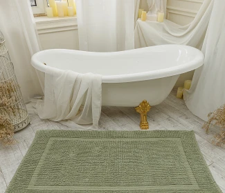  Килимок для ванної кімнати 16514 WOVEN RUG green