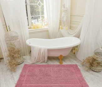  Килимок для ванної кімнати 16514 WOVEN RUG pink