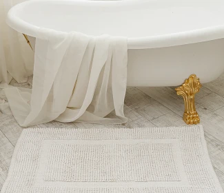  Килимок для ванної кімнати 16514 WOVEN RUG white