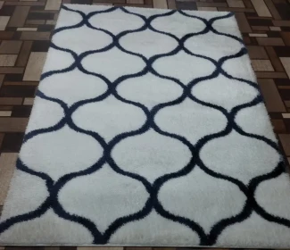 Килим 3D SHAGGY 3718 cream-blue