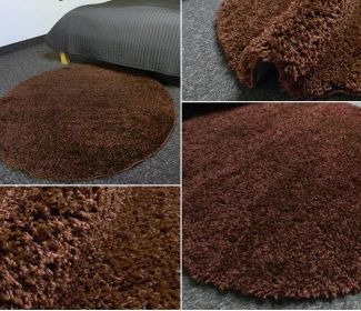 Килим SHAGGY LOCA BROWN круг