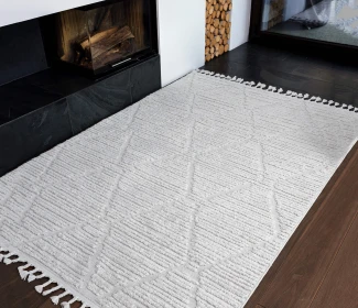Килим BILBAO Y617B white/brown