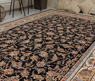 Перський килим Kashan P553 dark blue