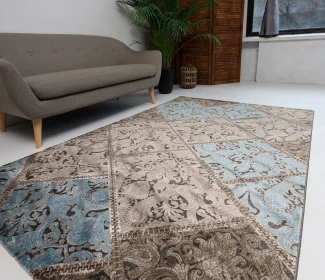 Килим TANGO ASMIN 9271A D.BEIGE/NILE BLUE