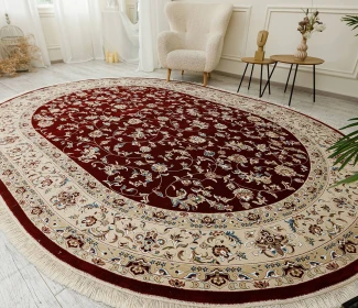 Килим ESFEHAN 4904A D.RED/IVORY