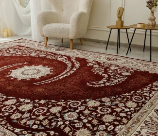Килим ESFEHAN 7927A D.RED/IVORY